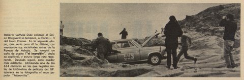  - Javiers car in  his last Gran premio in 1966.Pampa de Achala